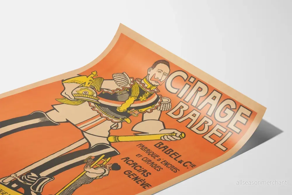 Vintageposter Cirage Babel - Retro Väggdekoration - Bild 3