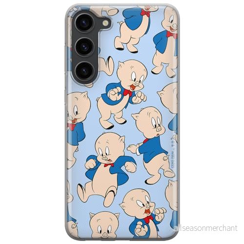 ERT GROUP mobiltelefonfodral för Samsung S23 PLUS originalt och officiellt licensierat Looney Tunes mönster Porky Pig 001 anpassad till formen på mobiltelefonen, fodral tillverkad av TPU plast 5905511617646