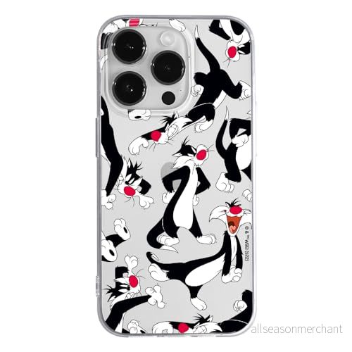 ERT GROUP mobiltelefonfodral för Iphone 14 PRO MAX originalt och officiellt licensierat Looney Tunes mönster Sylvester 006 optimalt anpassad till formen på mobiltelefonen, gedeeltelijk transparant 5905511653279