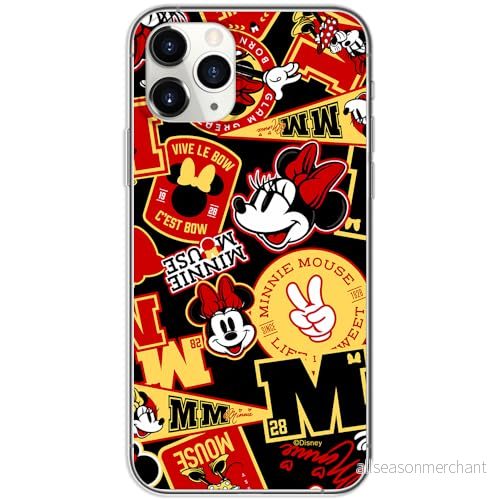 ERT GROUP mobiltelefonfodral för Iphone 11 PRO originalt och officiellt licensierat Disney mönster Minnie 074 optimalt anpassad till formen på mobiltelefonen, fodral tillverkad av TPU plast 5905795026066