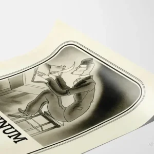 Vintage poster för väggdekoration Mucinum för sittande - Bild 3