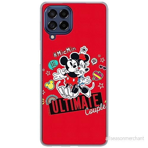 ERT GROUP mobiltelefonfodral för Samsung M33 5G originalt och officiellt licensierat Disney mönster Mickey & Minnie 012 optimalt anpassad till formen på mobiltelefonen, fodral tillverkad av TPU plast 5905511344696