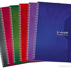 Calligraphe 2416C A Spirale Notebook (ett varumärke från Clairefontaine) A4 21 x 29,7 cm 180 sidor med stora rutor vitt papper 70 g lackerat återvunnet kortomslag slumpmässig färg 3210330024165 Calligraphe 2416C A Spirale Notebook (ett varumärke från Clairefontaine) A4 21 x 29,7 cm 180 sidor med stora rutor vitt papper 70 g lackerat återvunnet kortomslag slumpmässig färg 3210330024165