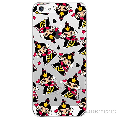ERT GROUP mobiltelefonfodral för Iphone 5/5S/SE originalt och officiellt licensierat Disney mönster Queen of Hearts 002 optimalt anpassad till formen på mobiltelefonen, gedeeltelijk transparant 5905131432827