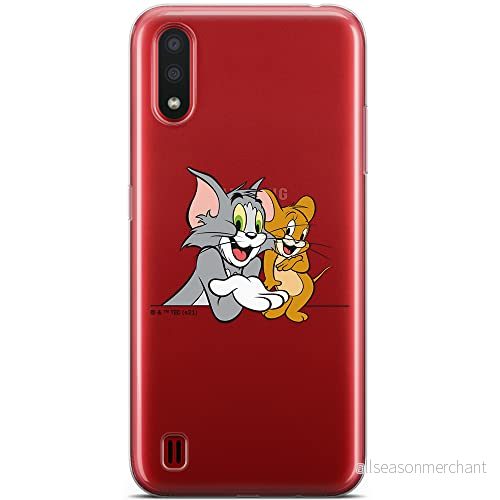 ERT GROUP mobiltelefonfodral för Samsung A01 originalt och officiellt licensierat Tom and Jerry mönster 005 optimalt anpassad till formen på mobiltelefonen, gedeeltelijk transparant 5904805248030