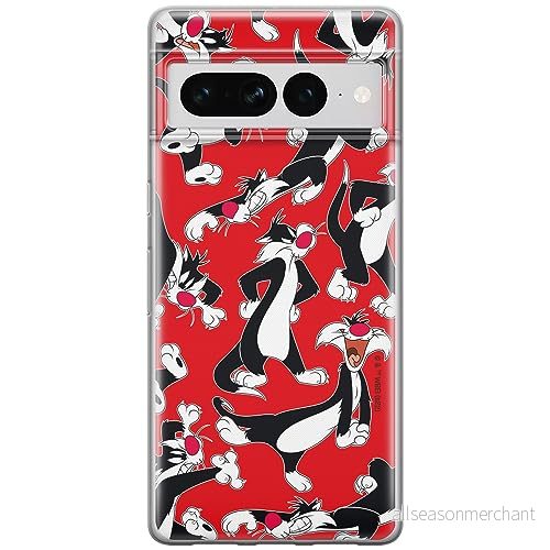 ERT GROUP mobiltelefonfodral för Google PIXEL 7 PRO originalt och officiellt licensierat Looney Tunes mönster Sylvester 006 anpassad till formen på mobiltelefonen, fodral tillverkad av TPU plast 5905795175665