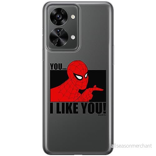 ERT GROUP mobiltelefonfodral för OnePlus NORD 2T 5G originalt och officiellt licensierat Marvel mönster Spider Man 034 optimalt anpassad till formen på mobiltelefonen, gedeeltelijk transparant 5905795010416