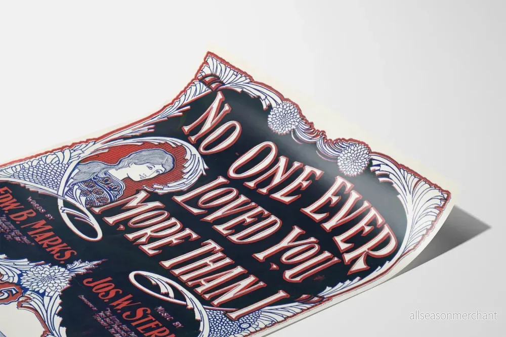 Vintageposter No One Ever Loved You More Than I - Retro Väggdekoration - Bild 3