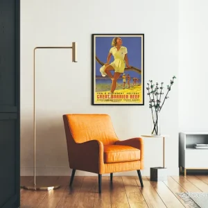 Vintageposter av Stora barriärrevet - Retro väggdekoration för semester - Bild 2