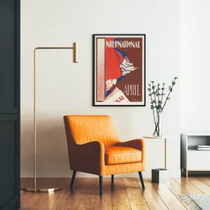 Vintageaffisch International April för väggdekoration - Bild 2