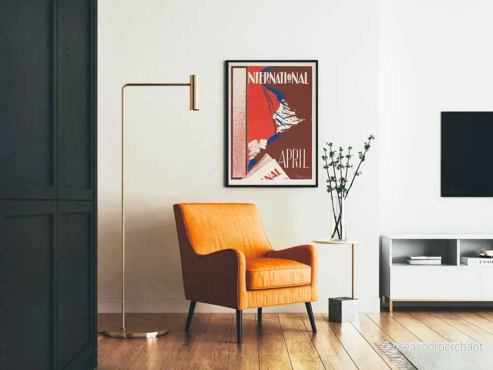 Vintageaffisch International April för väggdekoration - Bild 2