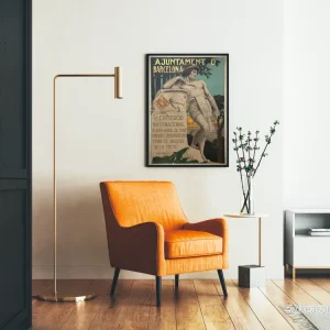 Vintageposter från den Internationella konstutställningen 1907 i Barcelona - Bild 2