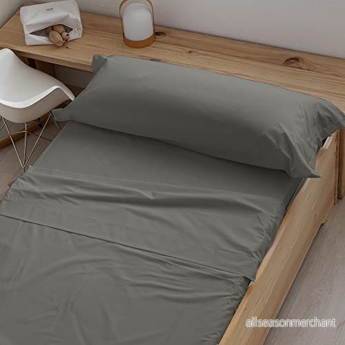 BELUM Savanna Set Antrathite 100% bomull Frisyr 175 trådar för 90 säng, bänkskiva: 160x270cm ned: 90x200 cm + 25 bälg 8434563843804