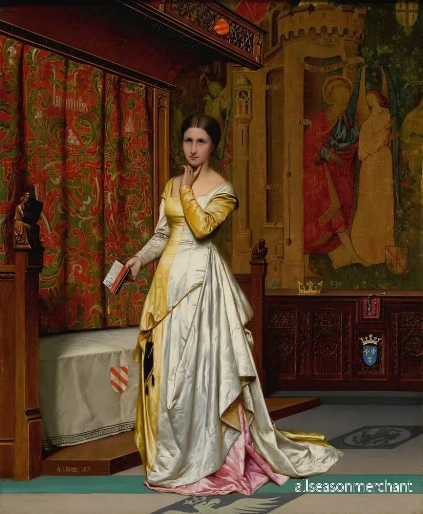Målning Contemplation - Adolphe Alexandre Lesrel | Konsttryck - Bild 2