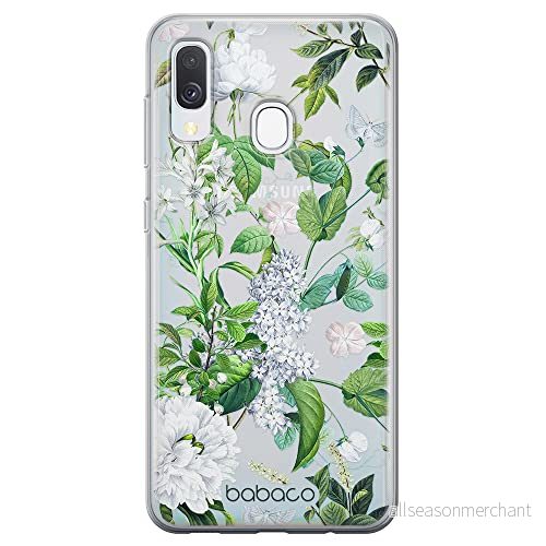 ERT GROUP mobiltelefonfodral för Samsung A40 originalt och officiellt licensierat Babaco mönster Flowers 038 optimalt anpassad till formen på mobiltelefonen, gedeeltelijk transparant 5905131301338