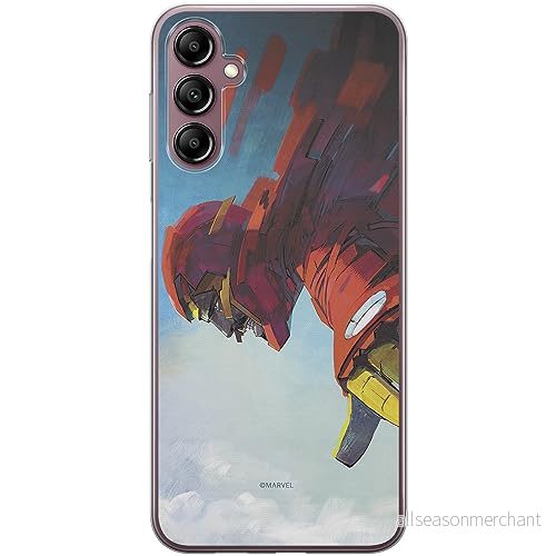ERT GROUP mobiltelefonfodral för Samsung A14 4G/5G originalt och officiellt licensierat Marvel mönster Iron Man 015 optimalt anpassad till formen på mobiltelefonen, fodral tillverkad av TPU plast 5905511834098