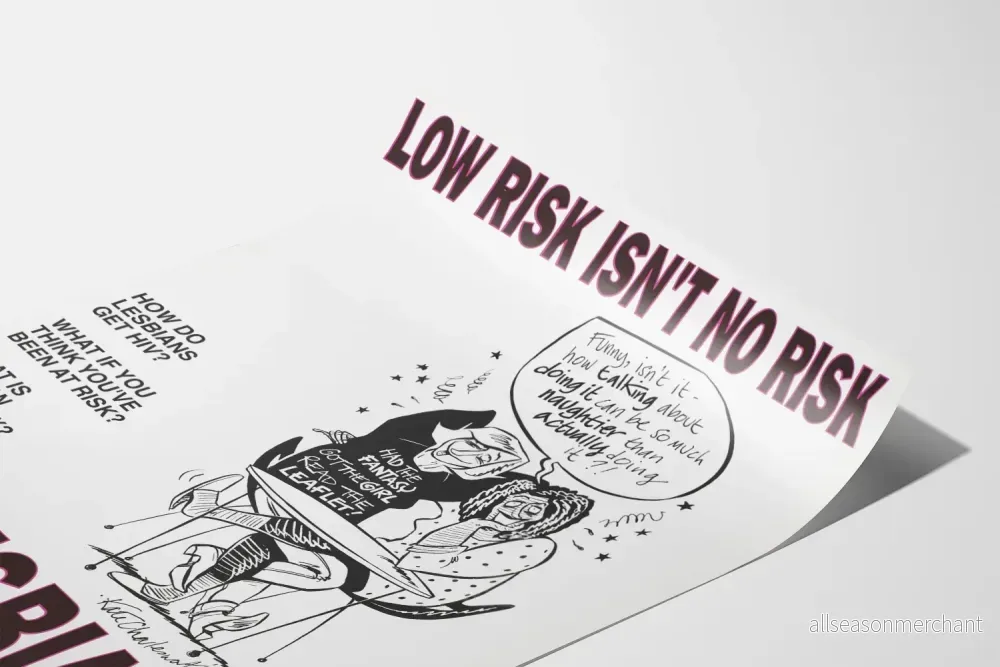 HIV- och säkrare sex-poster för lesbiska - Preventivmeddelande - Bild 3
