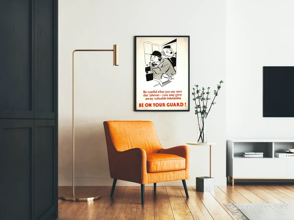 Vintage affisch för telefonförsiktighet - Bild 2