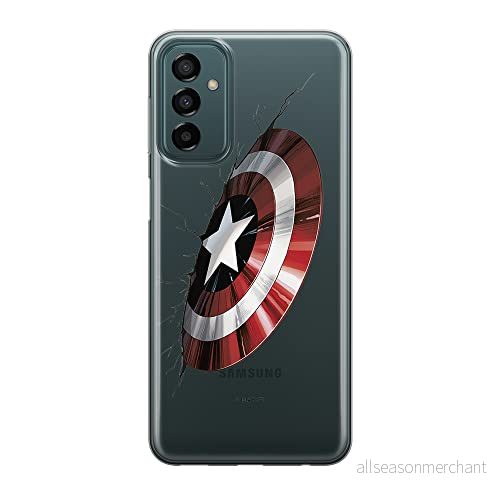 ERT GROUP mobiltelefonfodral för Samsung M13 4G/M23 5G/F23 originalt och officiellt licensierat Marvel mönster Captain America 023 anpassad till formen på mobiltelefonen, gedeeltelijk transparant 5905511362676
