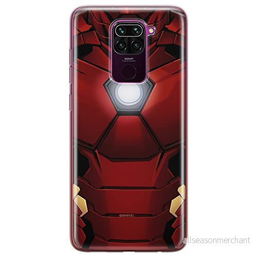 ERT GROUP mobiltelefonfodral för Xiaomi REDMI NOTE 9 originalt och officiellt licensierat Marvel mönster Iron Man 020 optimalt anpassad till formen på mobiltelefonen, fodral tillverkad av TPU plast 5903040336281