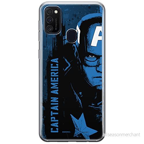 ERT GROUP mobiltelefonfodral för Samsung M21 originalt och officiellt licensierat Marvel mönster Captain America 010 optimalt anpassad till formen på mobiltelefonen, fodral tillverkad av TPU plast 5903537836812