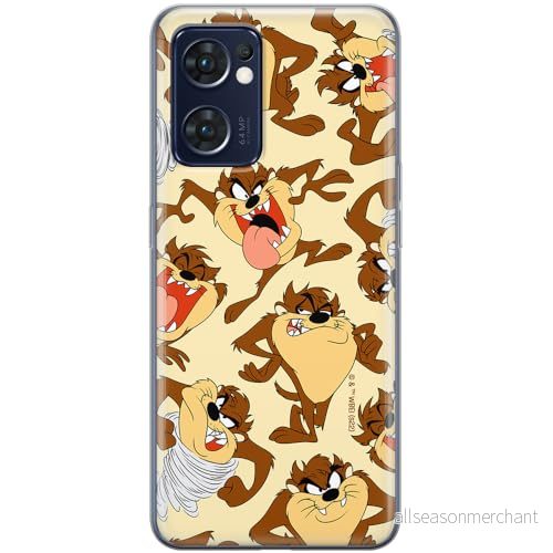 ERT GROUP mobiltelefonfodral för Oppo RENO 7 5G originalt och officiellt licensierat Looney Tunes mönster Tasmanian 005 optimalt anpassad till formen på mobiltelefonen, fodral tillverkad av TPU plast 5905511622374