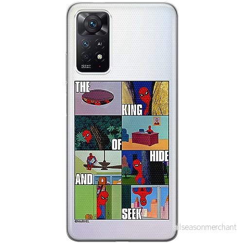 ERT GROUP mobiltelefonfodral för Xiaomi REDMI NOTE 11 PRO 5G/ 4G originalt och officiellt licensierat Marvel mönster Spider Man 031, gedeeltelijk transparant 5905795007782