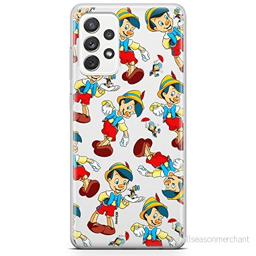 ERT GROUP mobiltelefonfodral för Samsung A33 5G originalt och officiellt licensierat Disney mönster Pinocchio 002 optimalt anpassad till formen på mobiltelefonen, gedeeltelijk transparant 5905131815354