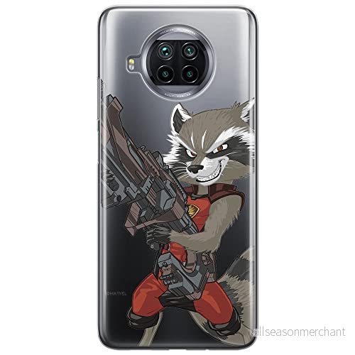 ERT GROUP mobiltelefonfodral för Xiaomi REDMI NOTE 9T originalt och officiellt licensierat Marvel mönster Rocket 008 optimalt anpassad till formen på mobiltelefonen, gedeeltelijk transparant 5904805648557