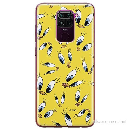 ERT GROUP mobiltelefonfodral för Xiaomi REDMI NOTE 9 originalt och officiellt licensierat Looney Tunes mönster Tweety 006 anpassad till formen på mobiltelefonen, fodral tillverkad av TPU plast 5903040332214