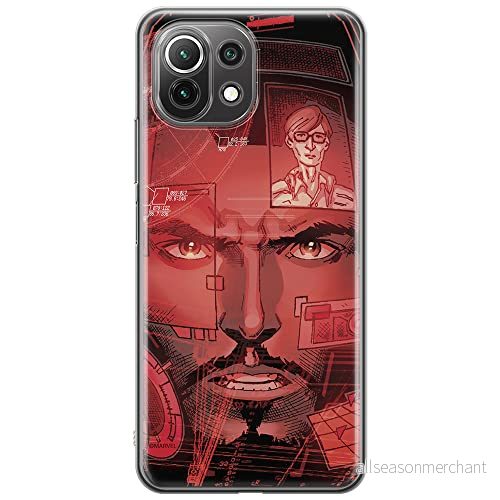 ERT GROUP mobiltelefonfodral för Xiaomi 11 LITE 4G/5G originalt och officiellt licensierat Marvel mönster Iron Man 016, fodral tillverkad av TPU plast 5903932728293