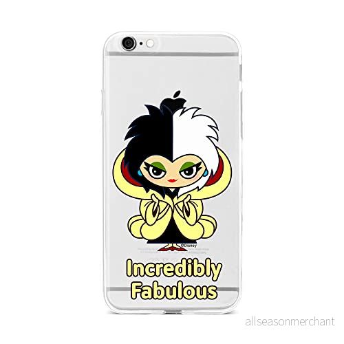 ERT GROUP mobiltelefonfodral för Iphone 6/6S originalt och officiellt licensierat Disney mönster Cruella 006 optimalt anpassad till formen på mobiltelefonen, gedeeltelijk transparant 5905131490131