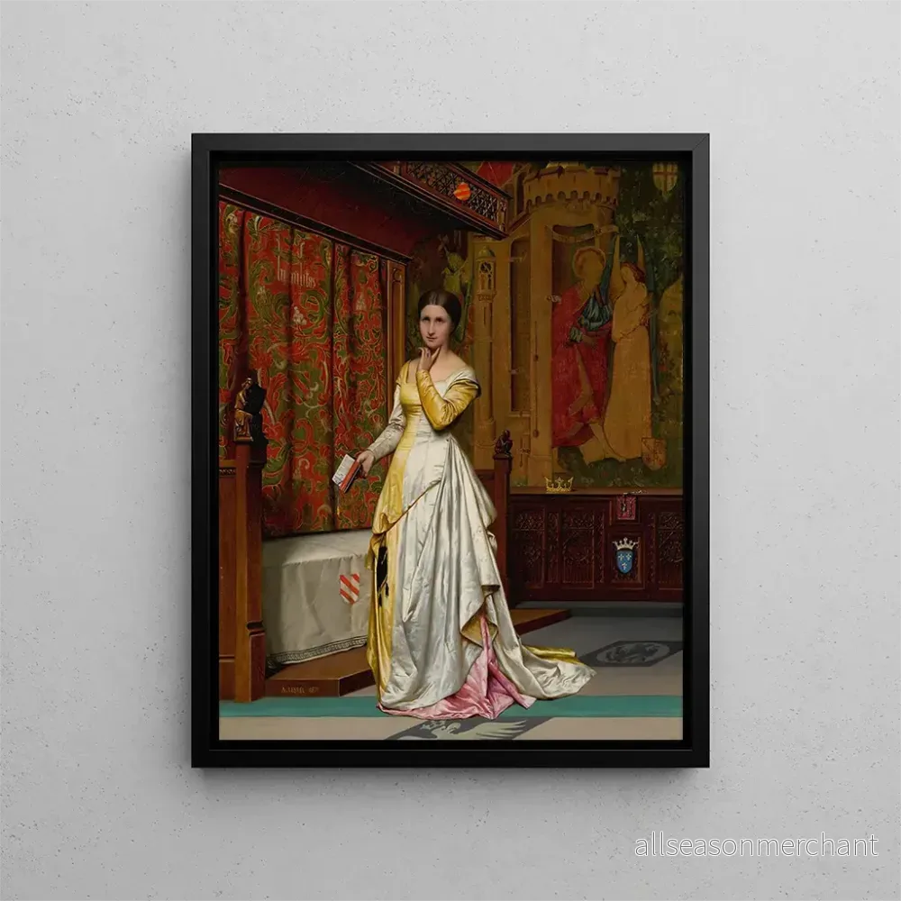 Målning Contemplation - Adolphe Alexandre Lesrel | Konsttryck