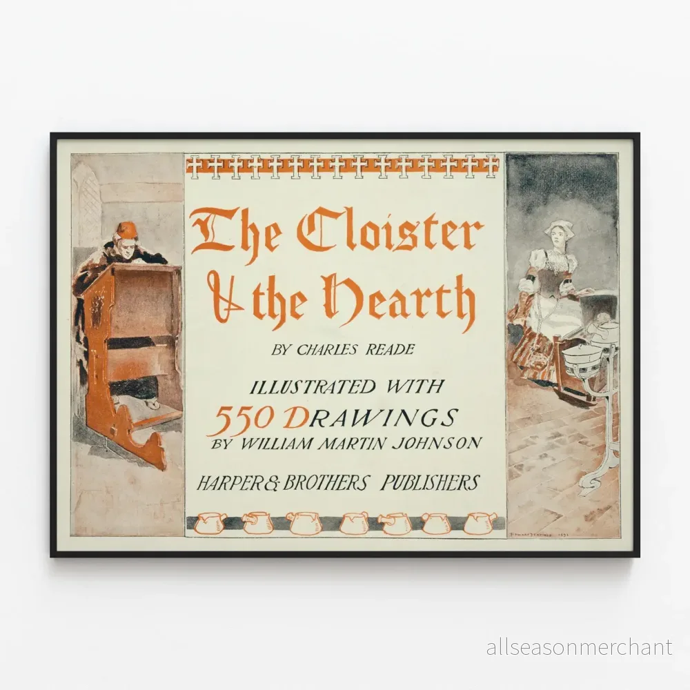Vintageposter The Cloister and the Hearth - Konstnärlig illustration 1893