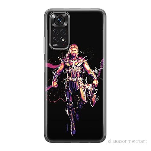 ERT GROUP mobiltelefonfodral för Xiaomi REDMI NOTE 11S 4G / 11 originalt och officiellt licensierat Marvel mönster Thor 005, fodral tillverkad av TPU plast 5905511566463