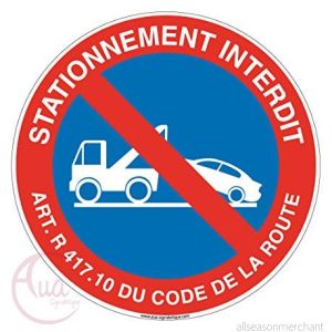 AUA SIGNALETIQUE förbjuden parkeringspanel med artikel för gaffel Ø 450 mm, PVC 1,5 mm 3666180031578 AUA SIGNALETIQUE förbjuden parkeringspanel med artikel för gaffel Ø 450 mm, PVC 1,5 mm 3666180031578
