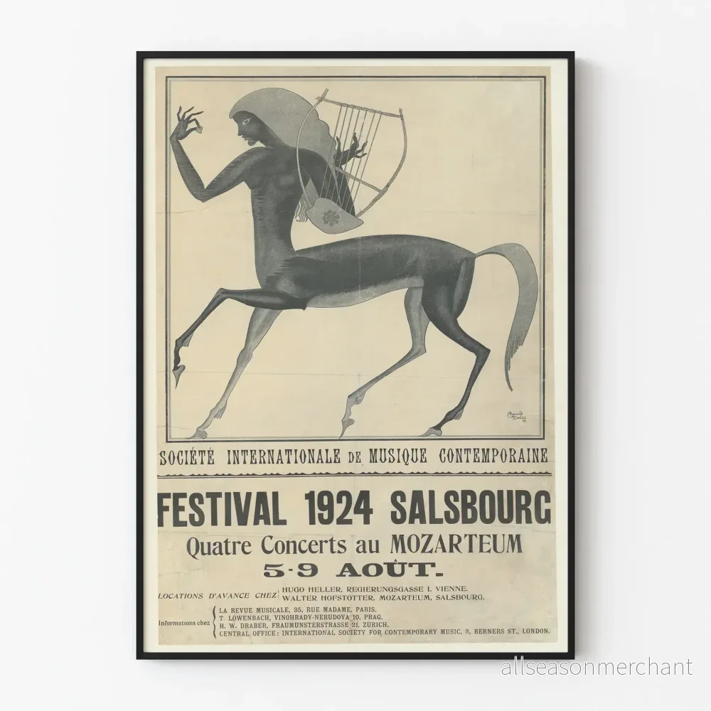 Festivalaffisch 1924 Salzburg – Internationella sällskapet för samtida musik Festivalaffisch 1924 Salzburg – Internationella sällskapet för samtida musik