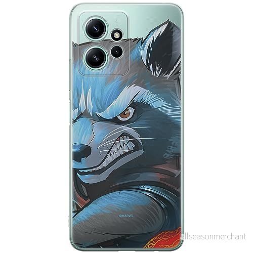 ERT GROUP mobiltelefonfodral för Xiaomi REDMI NOTE 12 4G originalt och officiellt licensierat Marvel mönster Rocket 005 optimalt anpassad till formen på mobiltelefonen, gedeeltelijk transparant 5905511954376