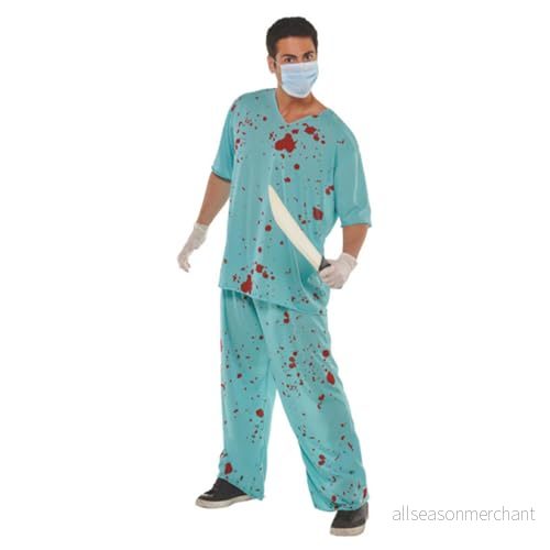 amscan internationella vuxna blodiga unisex scrubs 809801721509