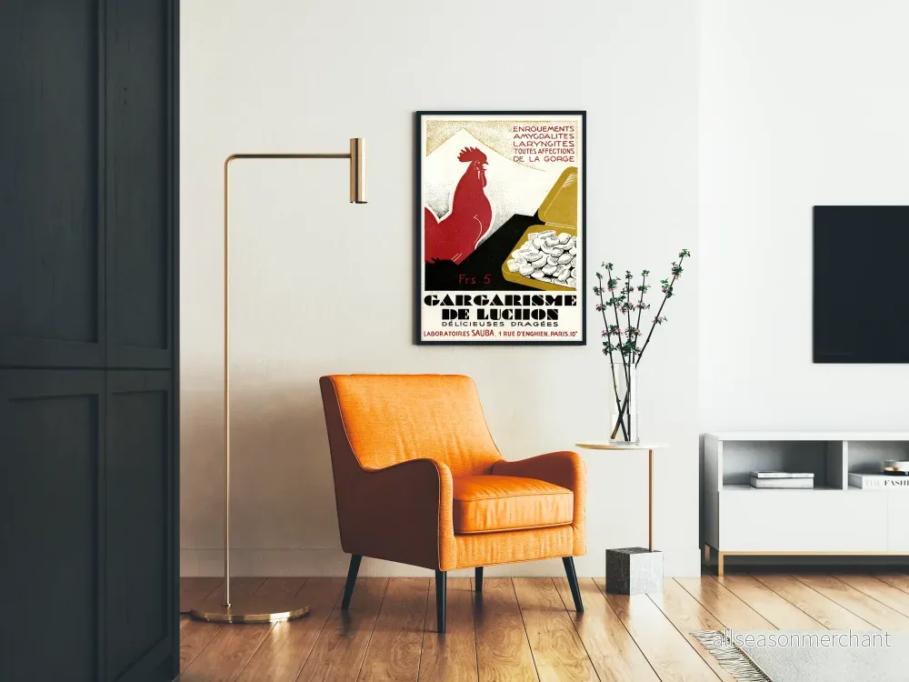 Vintageposter för Luchons sköljmedel - retro medicinsk väggdekoration - Bild 2