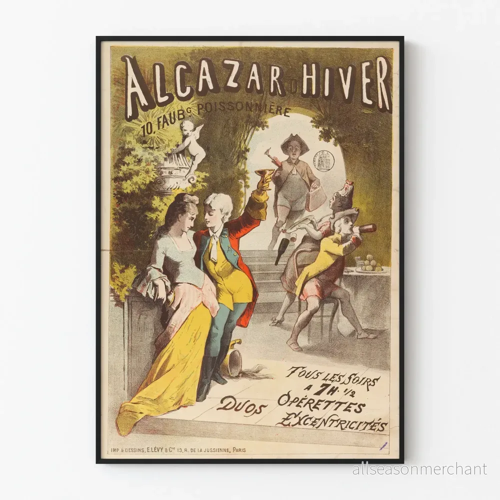 Vintageaffisch för Alcazar vinter - Operetter och extravaganta duetter