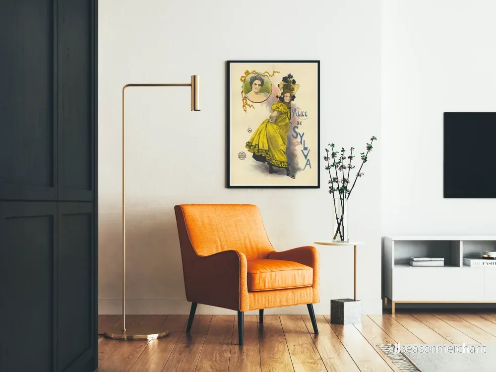 Vintageposter av Alice från Sylva i Gul klänning - Bild 2