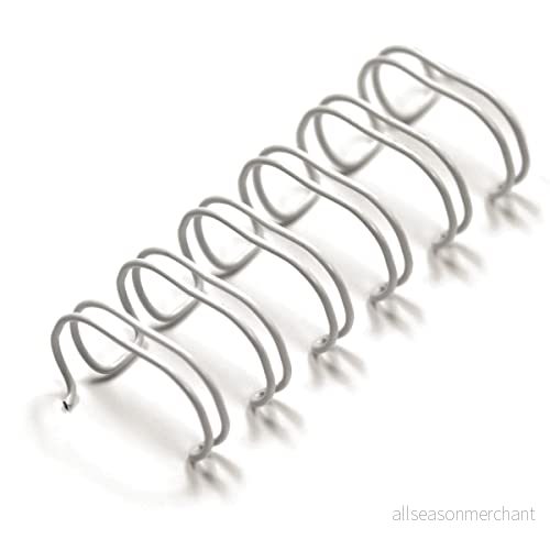 Albyco Wire o vita gängade kammar metallringar 9,5 millimeter, 3/8 tum upp till 65 ark per förpackning med 100 stycken, spiralbindning, 8715593166973