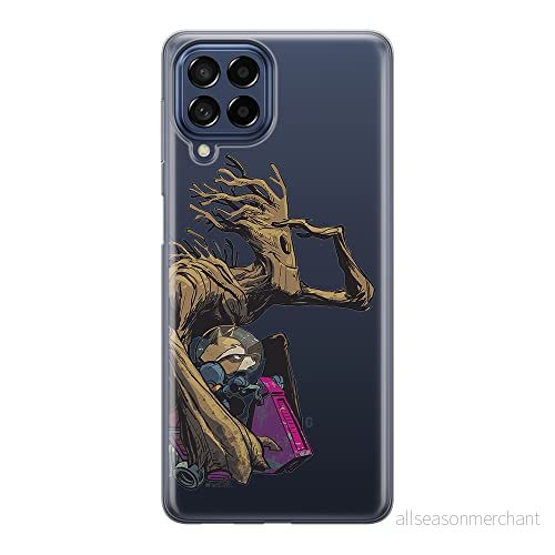 ERT GROUP mobiltelefonfodral för Samsung M33 5G originalt och officiellt licensierat Marvel mönster Guardians of the Galaxy 003 anpassad till formen på mobiltelefonen, gedeeltelijk transparant 5905511340346