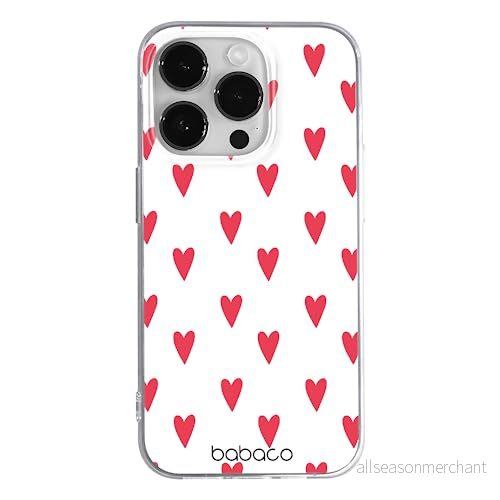 ERT GROUP mobiltelefonfodral för Apple Iphone 14 PRO MAX originalt och officiellt licensierat Babaco mönster Hearts 004 optimalt anpassad till formen på mobiltelefonen, gedeeltelijk transparant 5905131935168