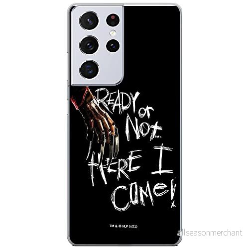 ERT GROUP mobiltelefonfodral för Samsung S21 ULTRA originalt och officiellt licensierat Horror mönster Nightmare of Elm Street 001, fodral tillverkad av TPU plast 5905511070342