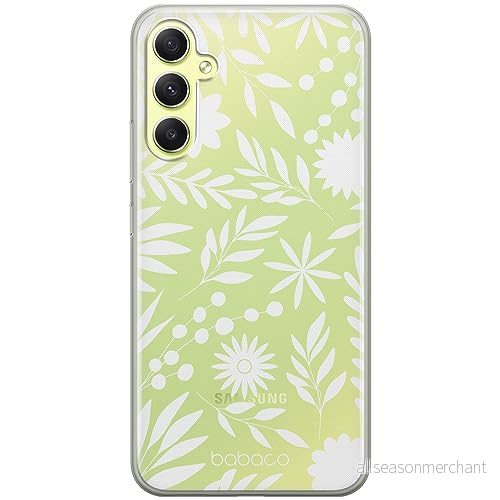 ERT GROUP mobiltelefonfodral för Samsung A34 5G originalt och officiellt licensierat Babaco mönster Flowers 023 optimalt anpassad till formen på mobiltelefonen, gedeeltelijk transparant 5905511782979