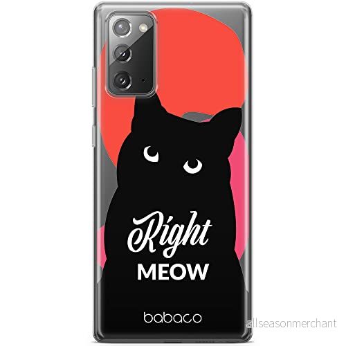 ERT GROUP mobiltelefonfodral för Samsung GALAXY NOTE 20 originalt och officiellt licensierat Babaco mönster Cats 004 optimalt anpassad till formen på mobiltelefonen, gedeeltelijk transparant 5905131090119