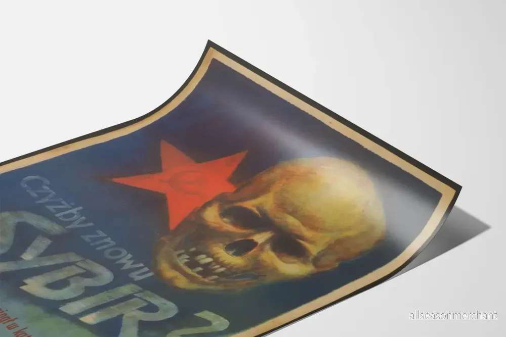 Retro väggposter Sybir - Döskalle och röd stjärna - Bild 3