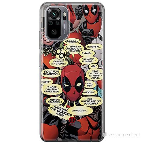 ERT GROUP mobiltelefonfodral för Xiaomi REDMI NOTE 10/ 10S originalt och officiellt licensierat Marvel mönster Deadpool 008 anpassad till formen på mobiltelefonen, fodral tillverkad av TPU plast 5903537192437